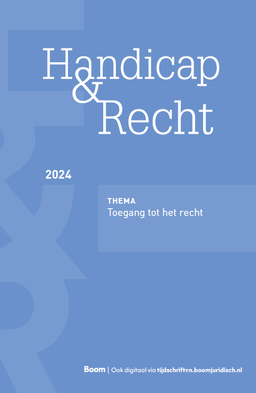 Omslag van Handicap & Recht 2024. Themanummer: Toegang tot het recht.